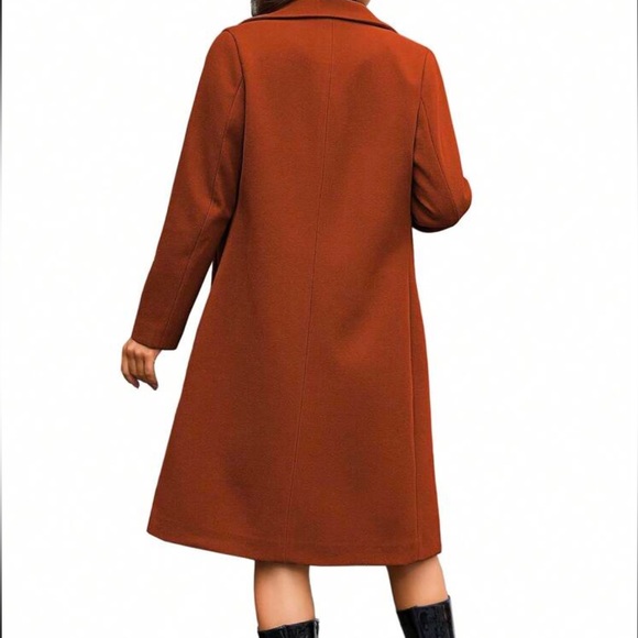 Classic solid button Mid length Jacket Coat - Picture 7 of 7